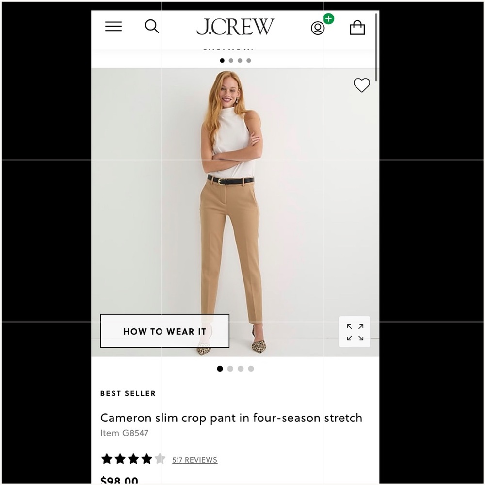 Jcrew Cameron 365 size 4 pants! Brand new!